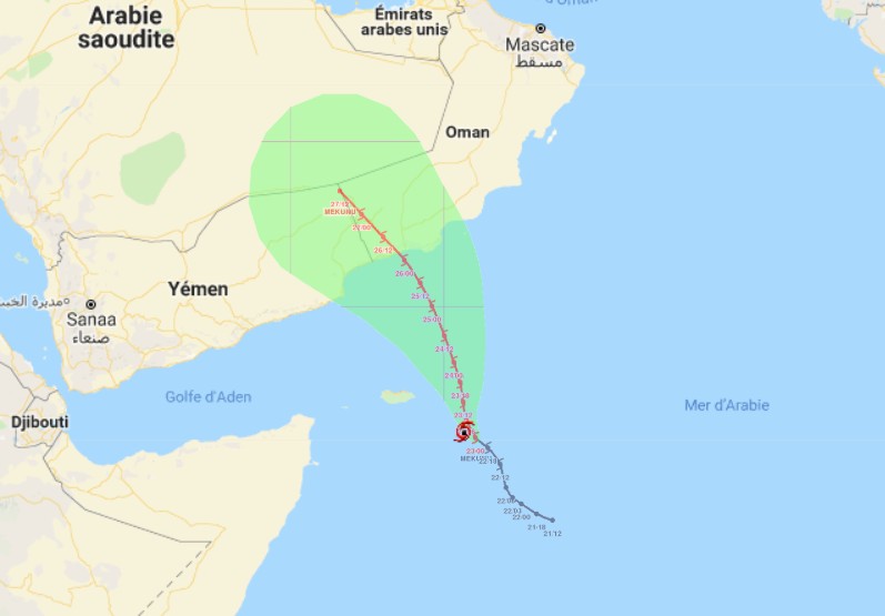 MEKUNU : Prévision de trajectoire ©IMD