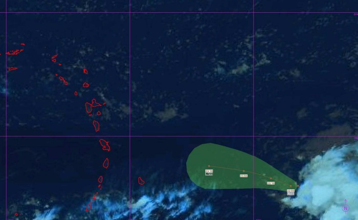 Prévision trajectoire Dépression Tropicale n°11 ©Météo France Antilles Guyane