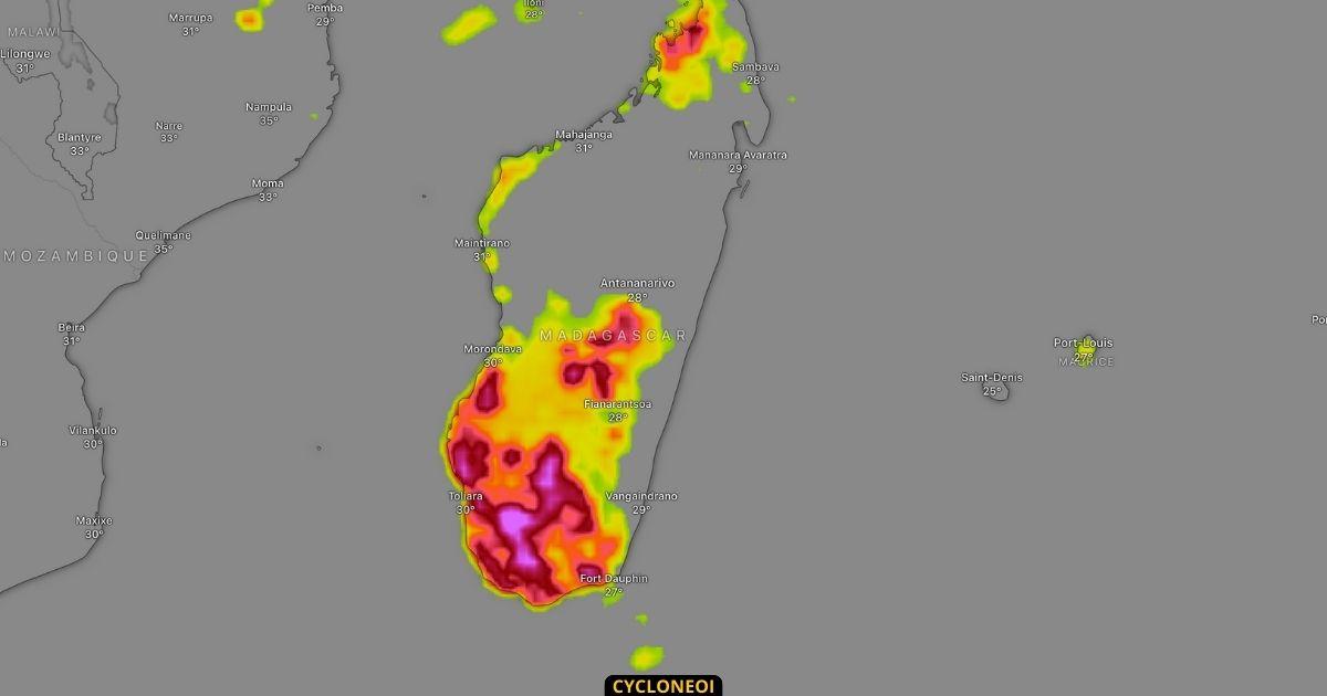 Madagascar : forte activité orageuse attendue sur une large moitié Sud de l’île