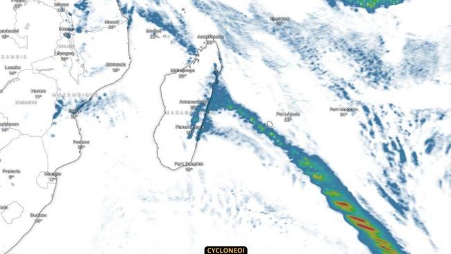 Risque orageux à Madagascar et front froid possible pour les Mascareignes