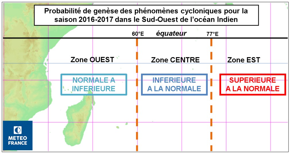 Zone de cyclogenèse préférentielle (Météo France)