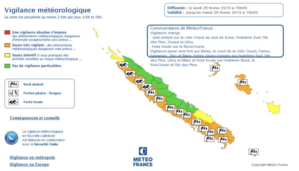 vigilance nouvelle calédonie