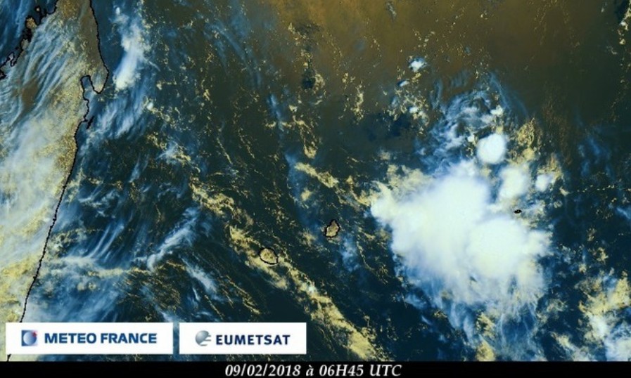 Image satellite zone Mascareignes (Météo France)