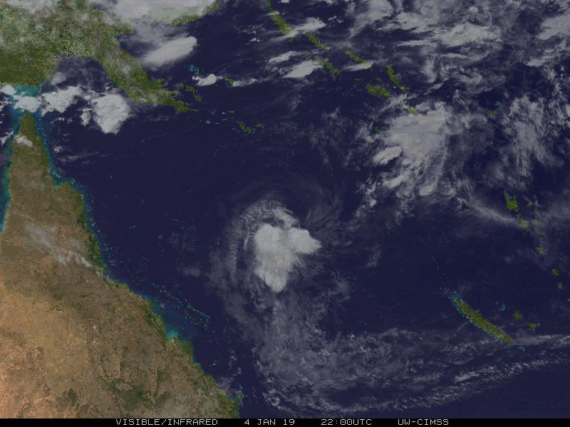 Animation satellite tempête tropicale PENNY