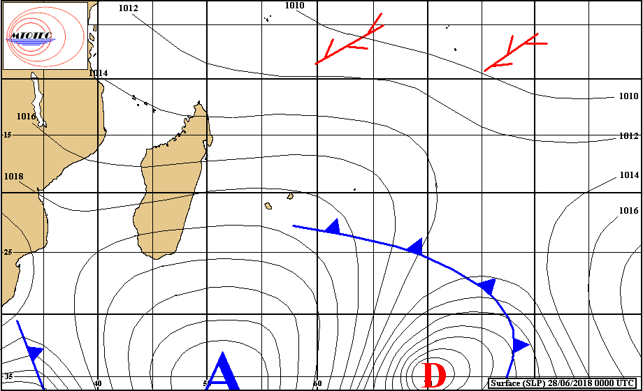 Situation générale du 28/06/2018 ©MTOTEC - cycloneoi.com