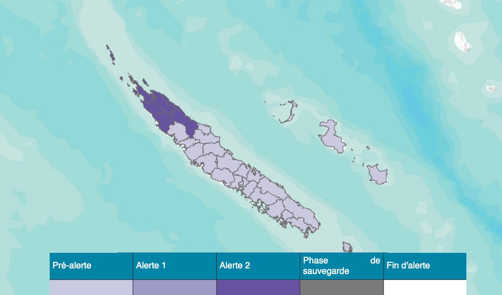 Alerte en cours en Nouvelle Calédonie