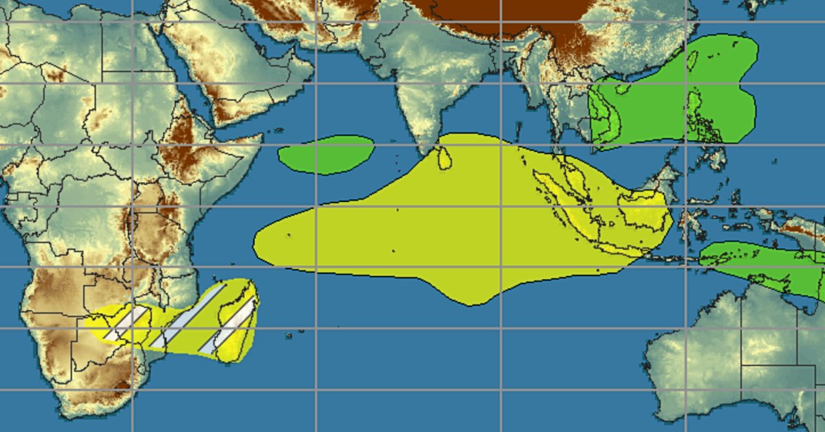 Retour au calme dans l'océan indien probablement jusqu'à Janvier 2019