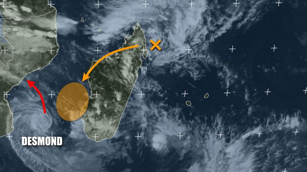 Tempête tropicale DESMOND et augmentation du risque de cyclogenèse