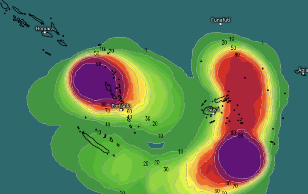 Probabilité de formation tempête tropicale