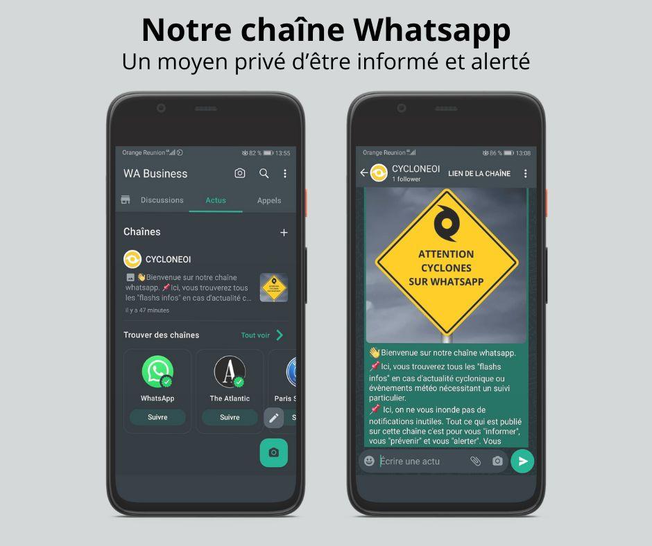 Notre chaîne whatsapp cycloneoi