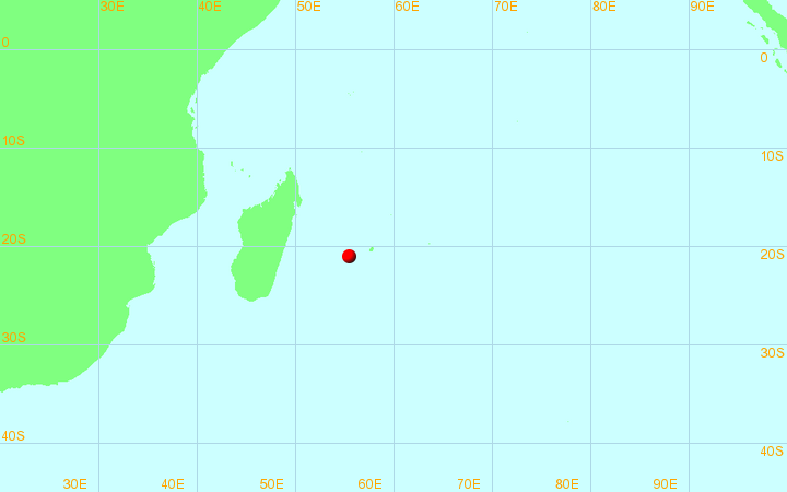 Zone de responsabilité du CMRS de la Réunion (OMM)