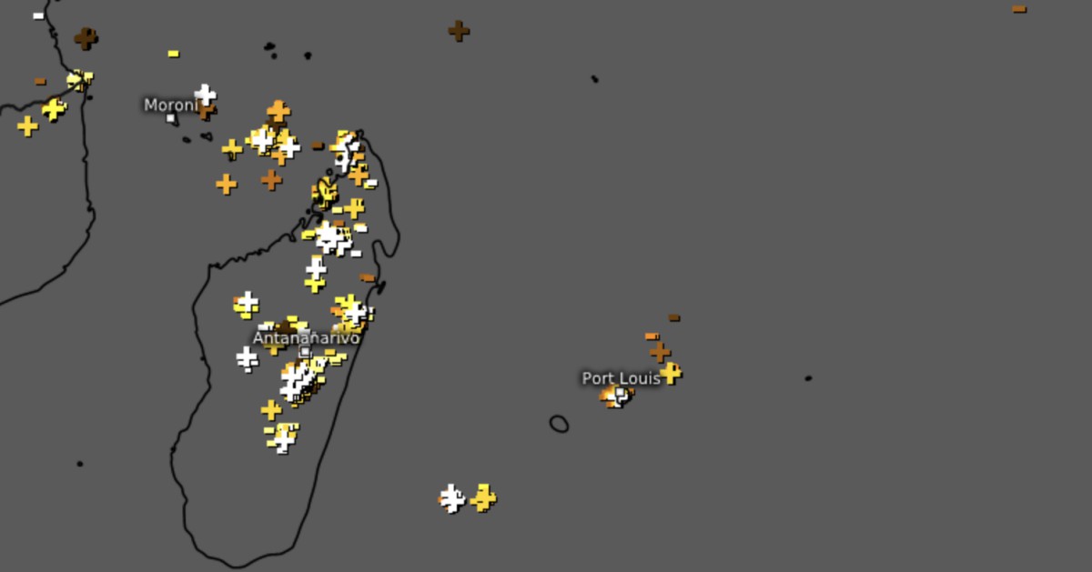 Orage dans l'océan indien