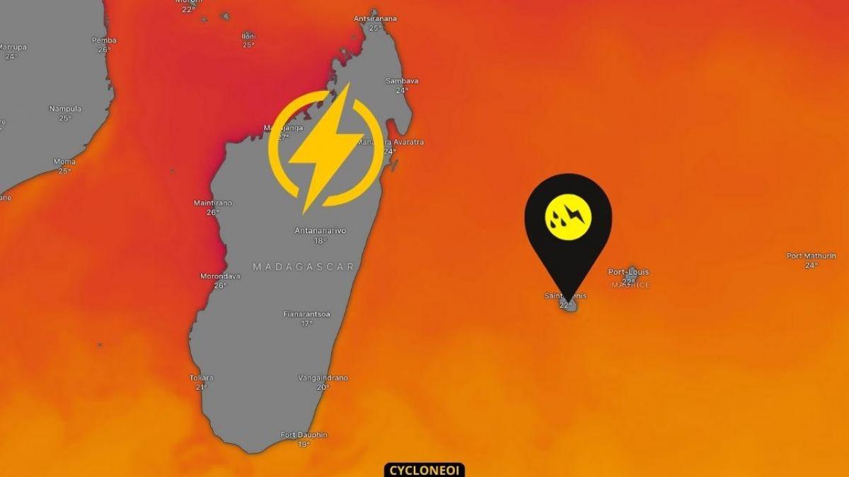 Orages à Madagascar et vigilance jaune fortes pluies orages à La Réunion