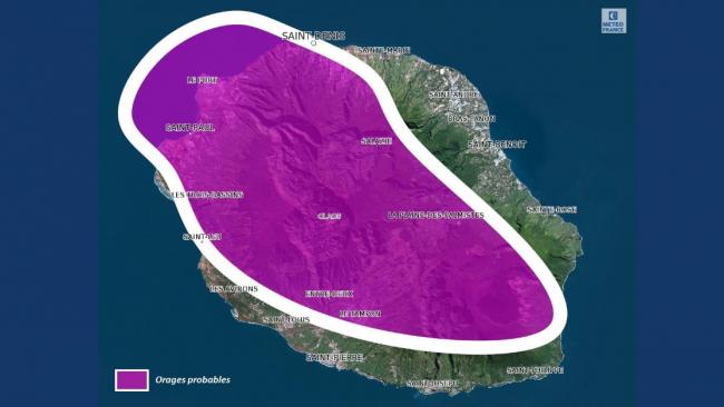 La Réunion : Risque d'orage supérieur à 60% selon Météo France