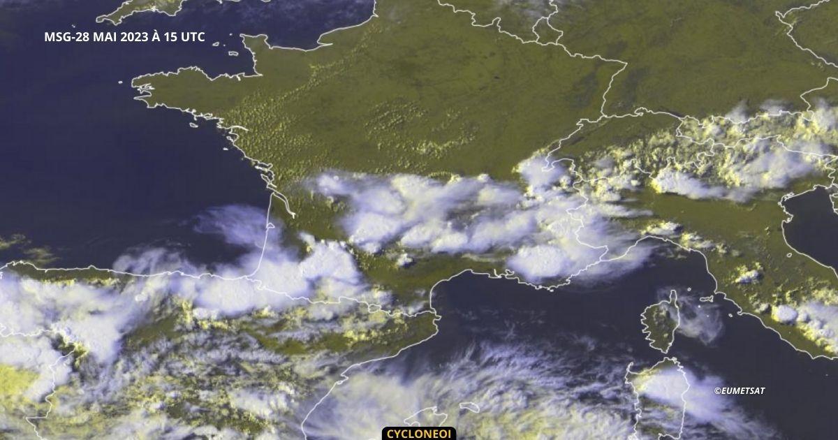 Orage violent et coule e de boue dans le puy de dome