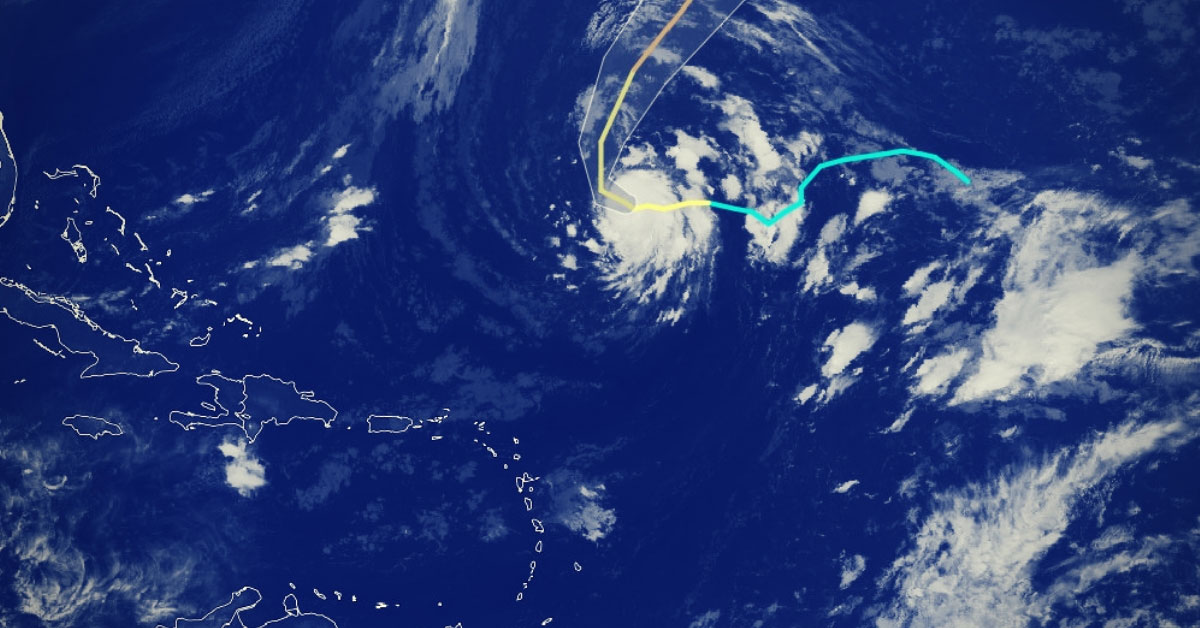 Oscar ouragan de categorie 1 arc des antilles