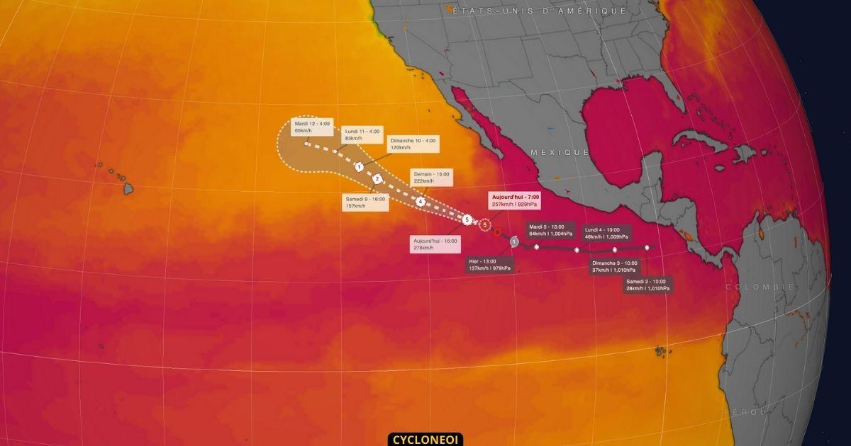 Jova un puissant ouragan de catégorie 5 perdu en plein océan