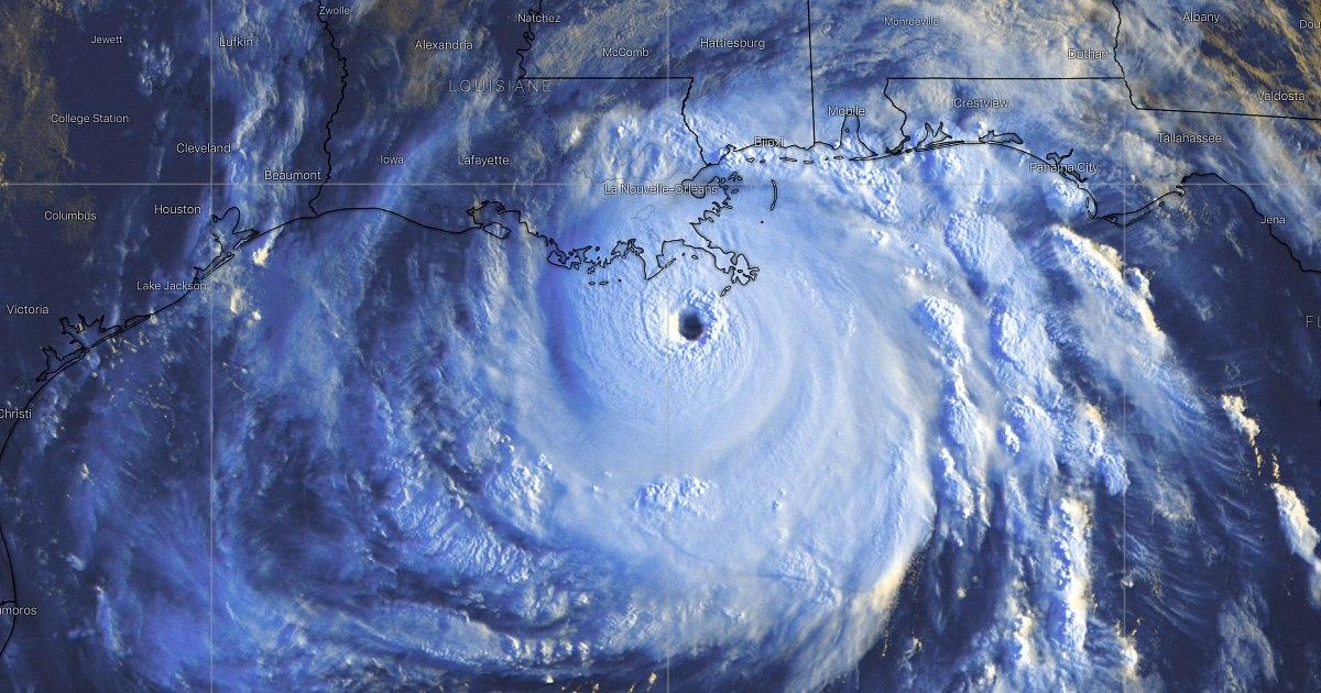 Le violent et extrêmement dangereux ouragan majeur Ida vers la Louisiane