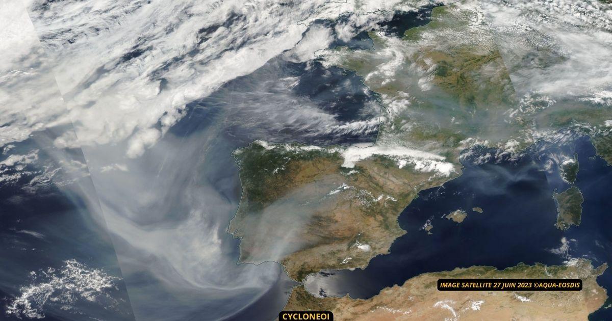 Particules des incendies au canada en france