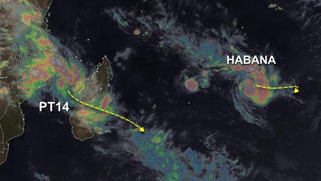 Duo cyclonique avec la tempête Habana et la perturbation tropicale n°14