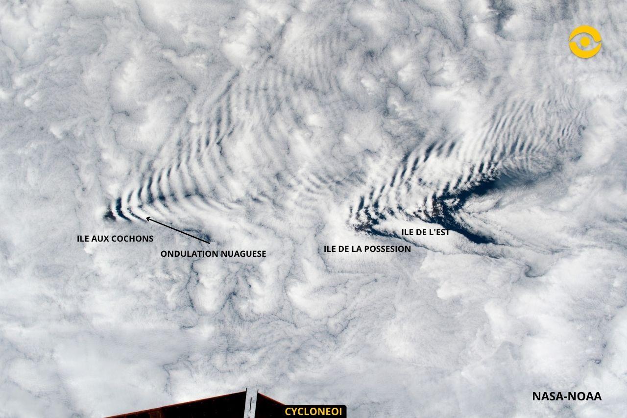 Les îles Crozet à l'origine d'une étrangetée nuageuse