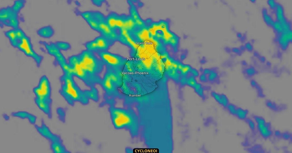 Île Maurice : Avertissement de pluie torrentielle en vigueur depuis 12h45