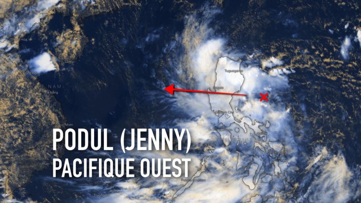 La tempête tropicale PODUL sur le point de traverser les Philippines
