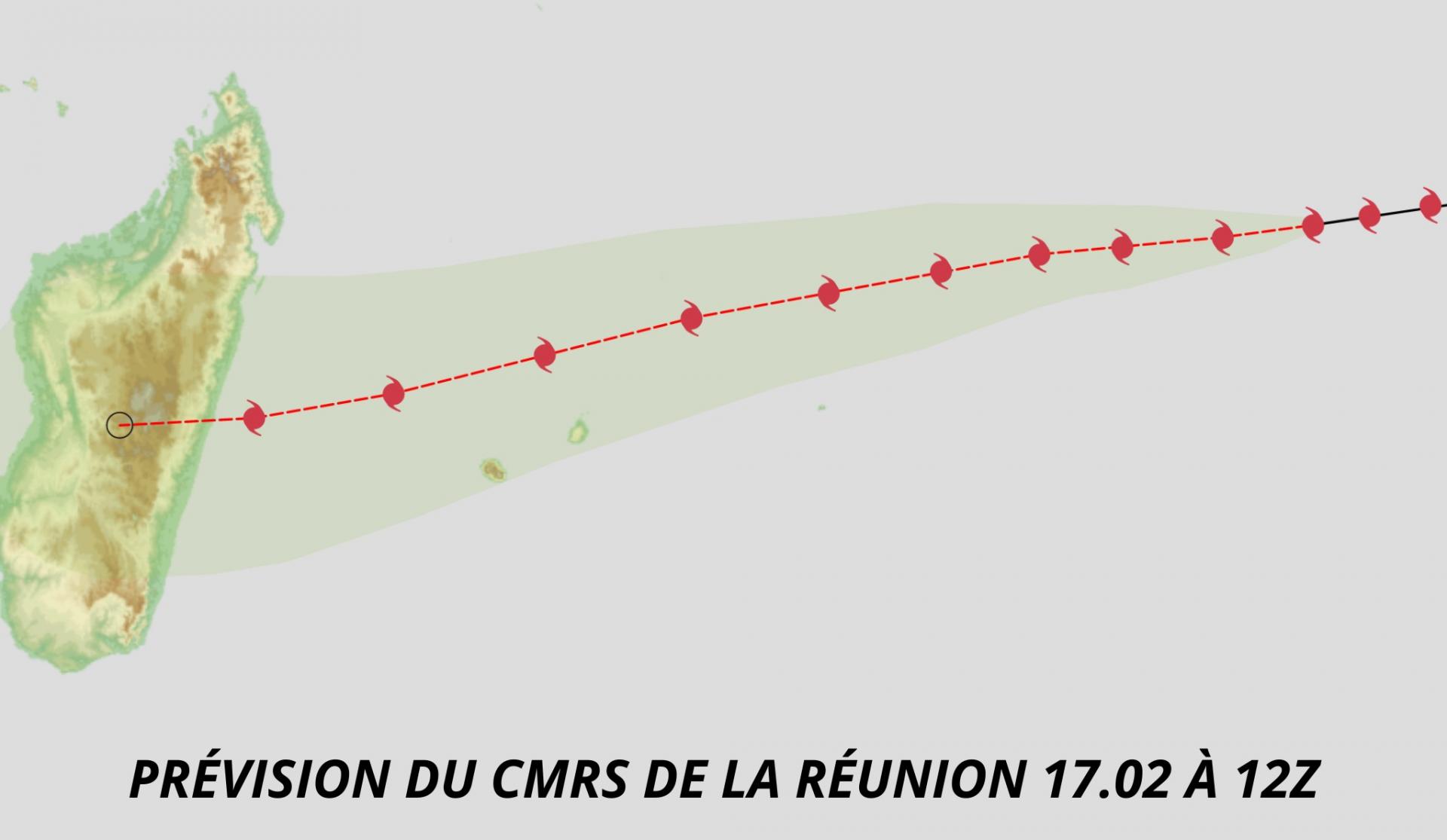 Prévision du CMRS de la Réunion 17.02 a 12z