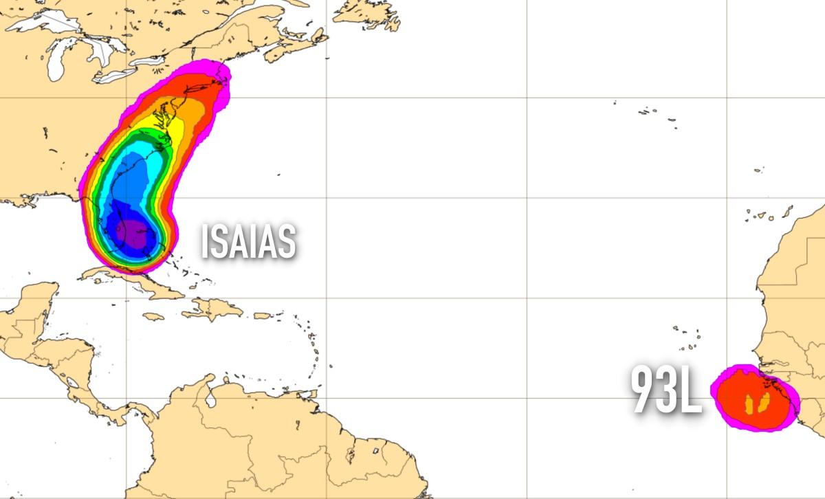 Prevision ouragan isaias 93l