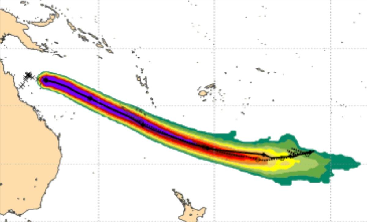 Probabilite impact cyclone niran nouvelle caledonie