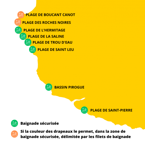 Quelles sont les plages où se baigner en sécurite à La Réunion