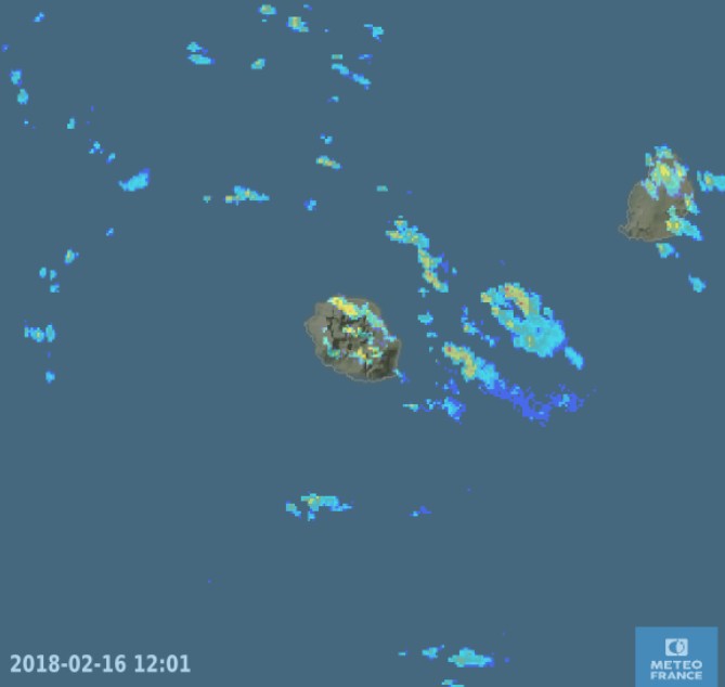 Image radar Météo France réunion