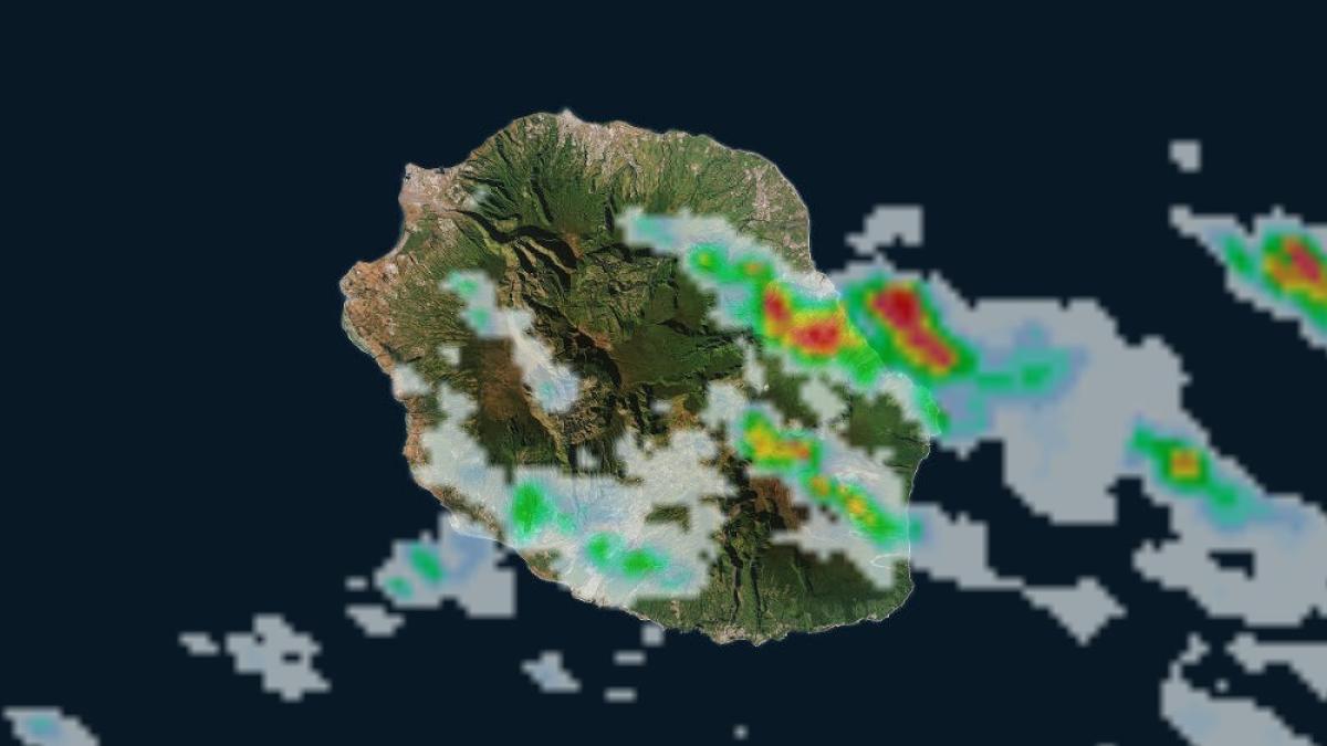 1600 impacts de foudre durant l'après-midi sur l'Est de la Réunion