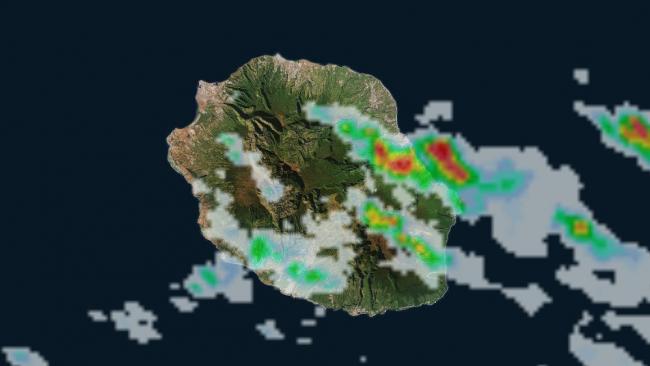1600 impacts de foudre durant l'après-midi sur l'Est de la Réunion
