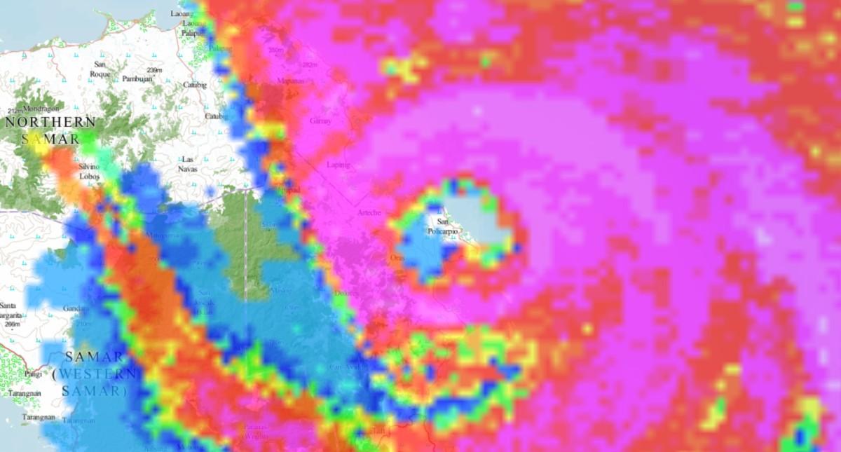 Radar typhoon vongfong