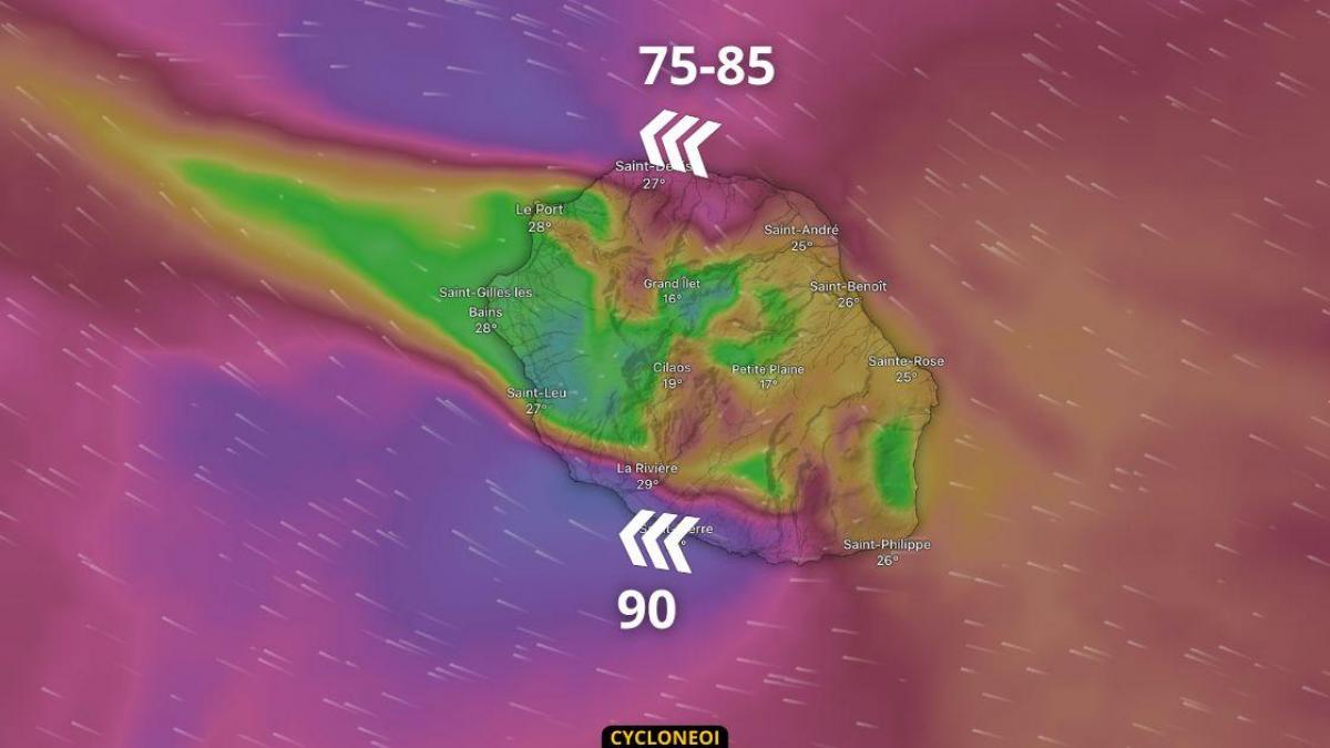 Rafales jusqu’à 90 km/h à La Réunion, vigilance vent fort en cours