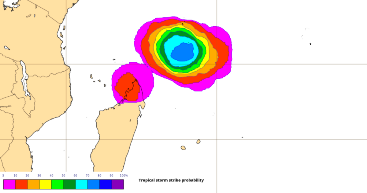 Risque cyclogenese nord est de madagascar