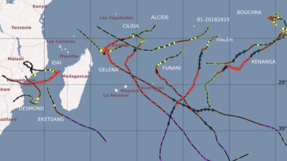 Une saison cyclonique 2018/2019 avec 9 cyclones tropicaux intenses