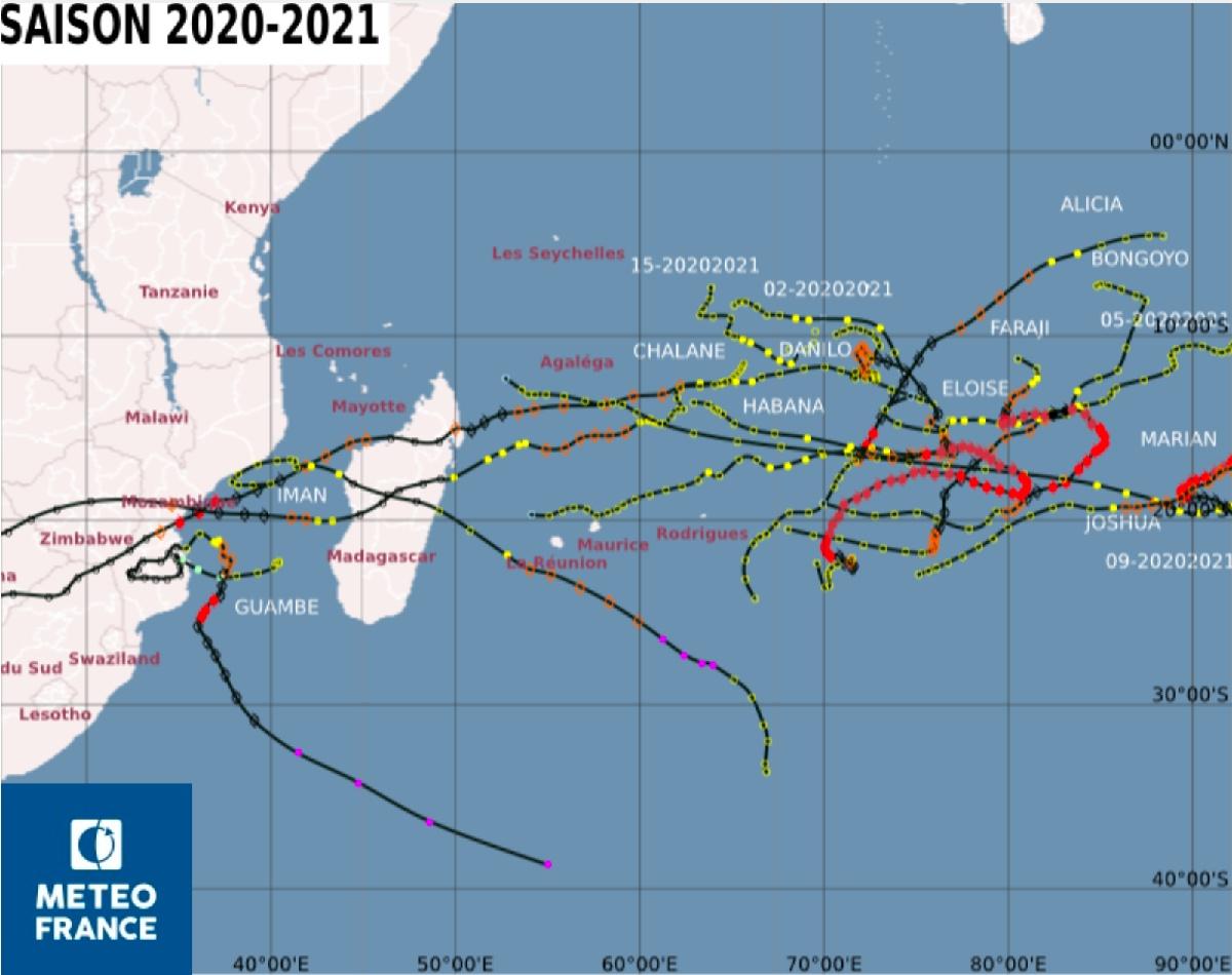 Saison cyclonique 2020 2021 reunion
