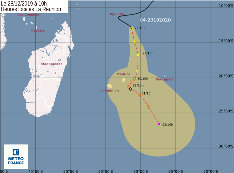 trajectoire tempête tropicale Calvinia