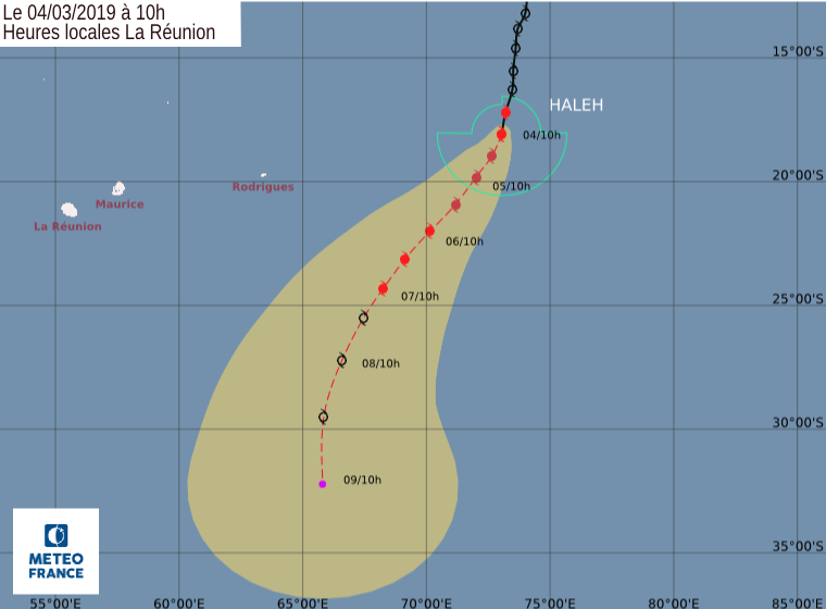 trajectoire cyclone haleh