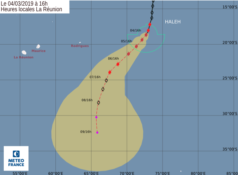 trajectoire cyclone intense haleh