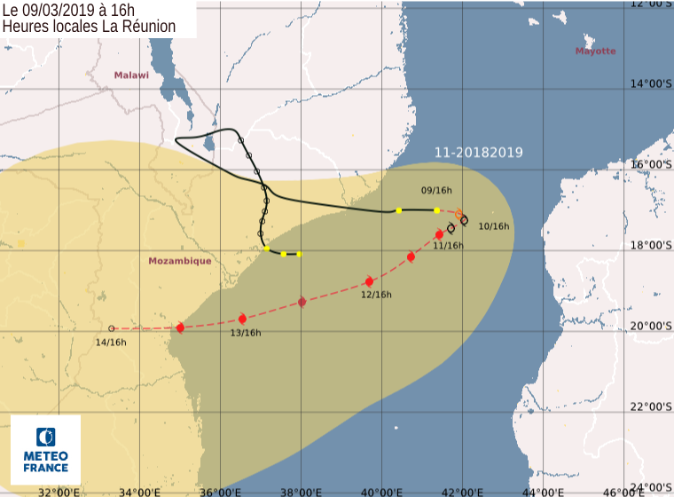 prevision trajectoire et intensité IDAI