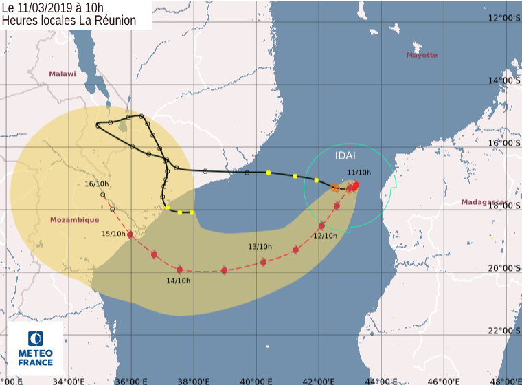 trajectoire cyclone idai