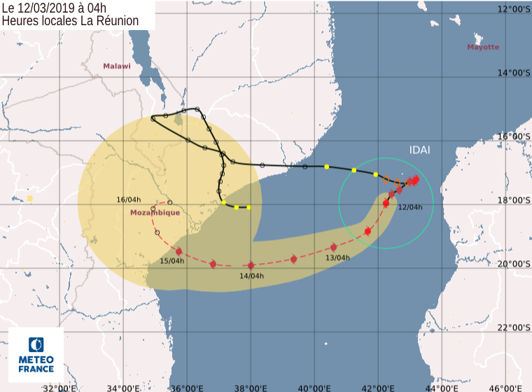 trajectoire cyclone idai