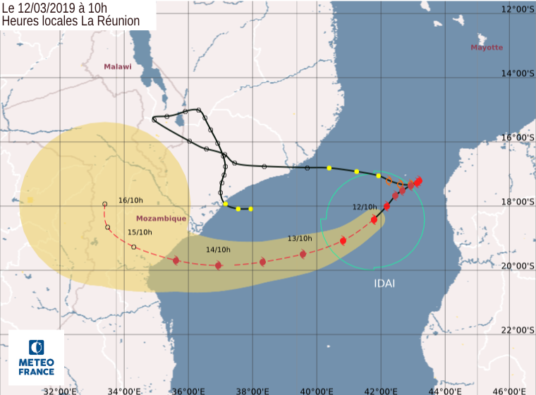 trajectoire cyclone idai