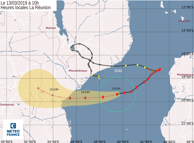 trajectoire cyclone idai