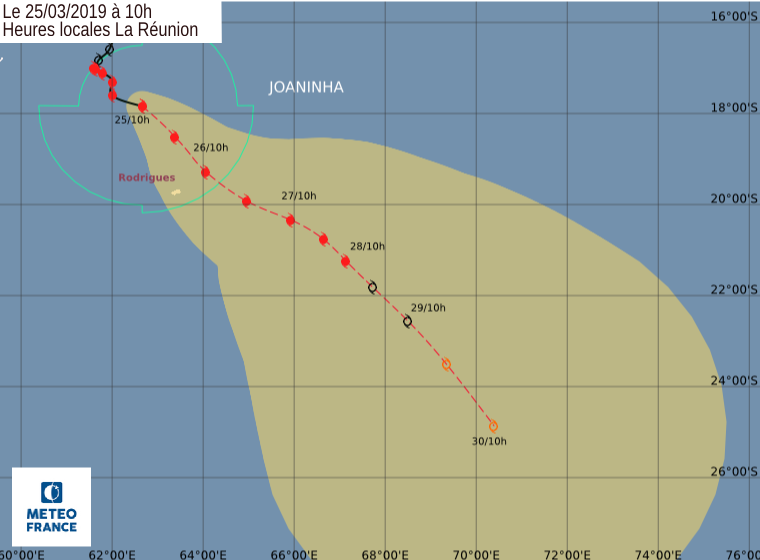 trajectoire cyclone joaninha