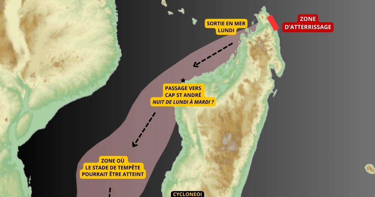 Perturbation tropicale n°8, dégradation pluvieuse sur Madagascar