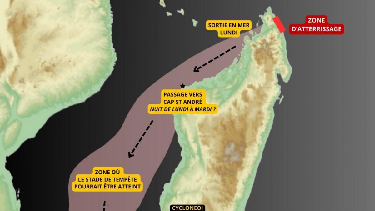 Perturbation tropicale n°8, dégradation pluvieuse sur Madagascar